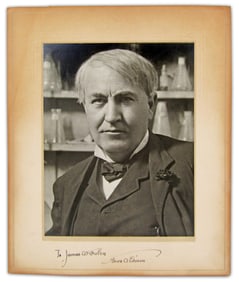 Thomas Edison Signed Photo - One of the Best We've Seen!