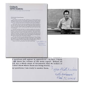 Richard Feynman Handwritten Notes on Challenger Disaster Statement
