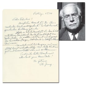 Carl Jung ALS Thanking his Mentee for her "surprising Christmas gift!"
