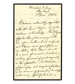 James Clerk Maxwell Letter of Recommendation for Isaac Taylor, Radical Priest & Philologist