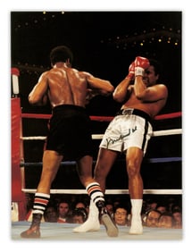 Muhammad Ali Signed Print of 1st Fight Against Leon Spinks, PSA Graded & Authenticated