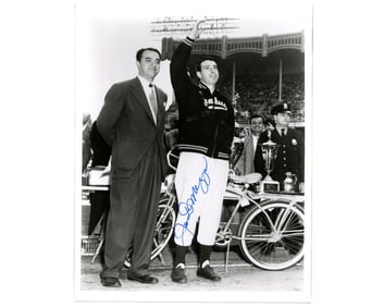 Unique Joe DiMaggio Signed Photo