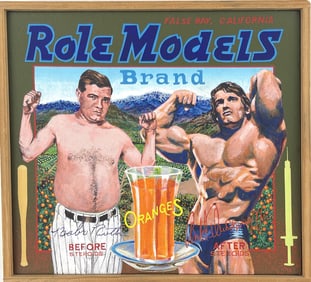 Ben Sakoguchi Original Painting: "Role Models," Signed by the Artist, The Unauthorized History of