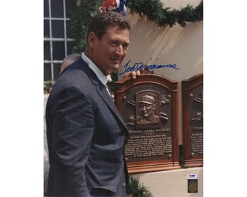 Huge Ted Williams Signed Photo, PSA Authenticated, 6" Signature!