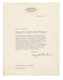 Dwight D. Eisenhower Responds to Parole Request