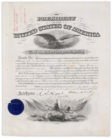 William McKinley Boldly Signed Military Commission for Captain in Spanish-American War