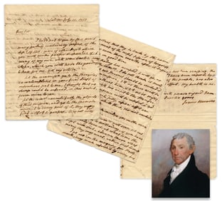 James Monroe Presidential ALS Monroe Doctrine Related Rare Superb Content Letter