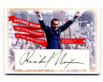 Richard Nixon Signed Card. Fantastic!