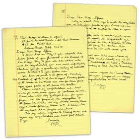 Ronald Reagan 2 ALSs Thanking Monsignor Spain For Prayers After Assassination Attempt! - 320+ Words