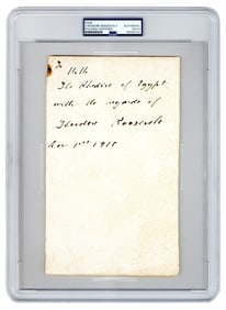 Theodore Roosevelt PSA Signed "H.H. The Khedive of Egypt," Months After Post-Safari Cairo Layover