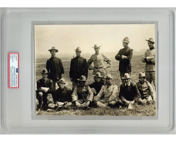 T. Roosevelt & Rough Riders, Incredible Photo! PSA Encapsulated