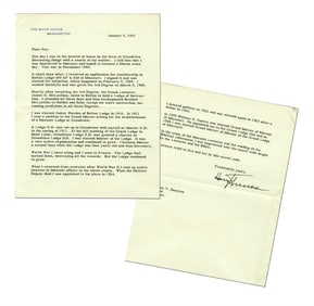 Harry Truman as President, "the moral code taught by...the Bible," Fantastic White House Letter,