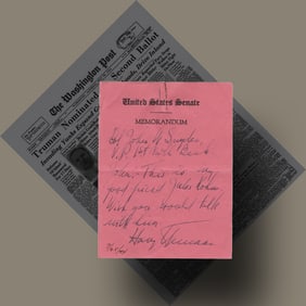Newly Nominated as FDR’s Running Mate, Truman Introduces John Snyder, Old Army Reserve Pal, to