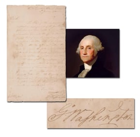 Fabulous George Washington Signed Letter to his Aide-de-Camp Col. Stephen Moylan Re: Promotions in