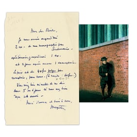 René Magritte ALS Re: Selling His Biography Written By Fellow Belgian Surrealist, Friend &