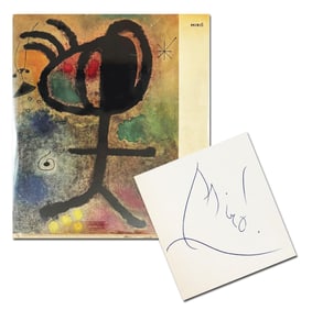 Spanish Surrealist Joan Miró Boldly Signed Book