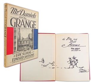 Eric Sloane Signed "Mr. Daniels And The Grange" With Original Drawing of Geese Hunters