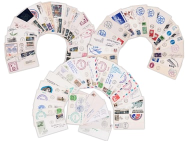 NASA Aviators, Scientists, & Astronauts Autograph Collection of 60 Postal Covers