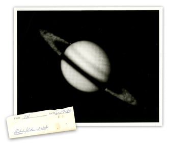 Voyager 1 Official NASA Photograph of Saturn, ca. 1980