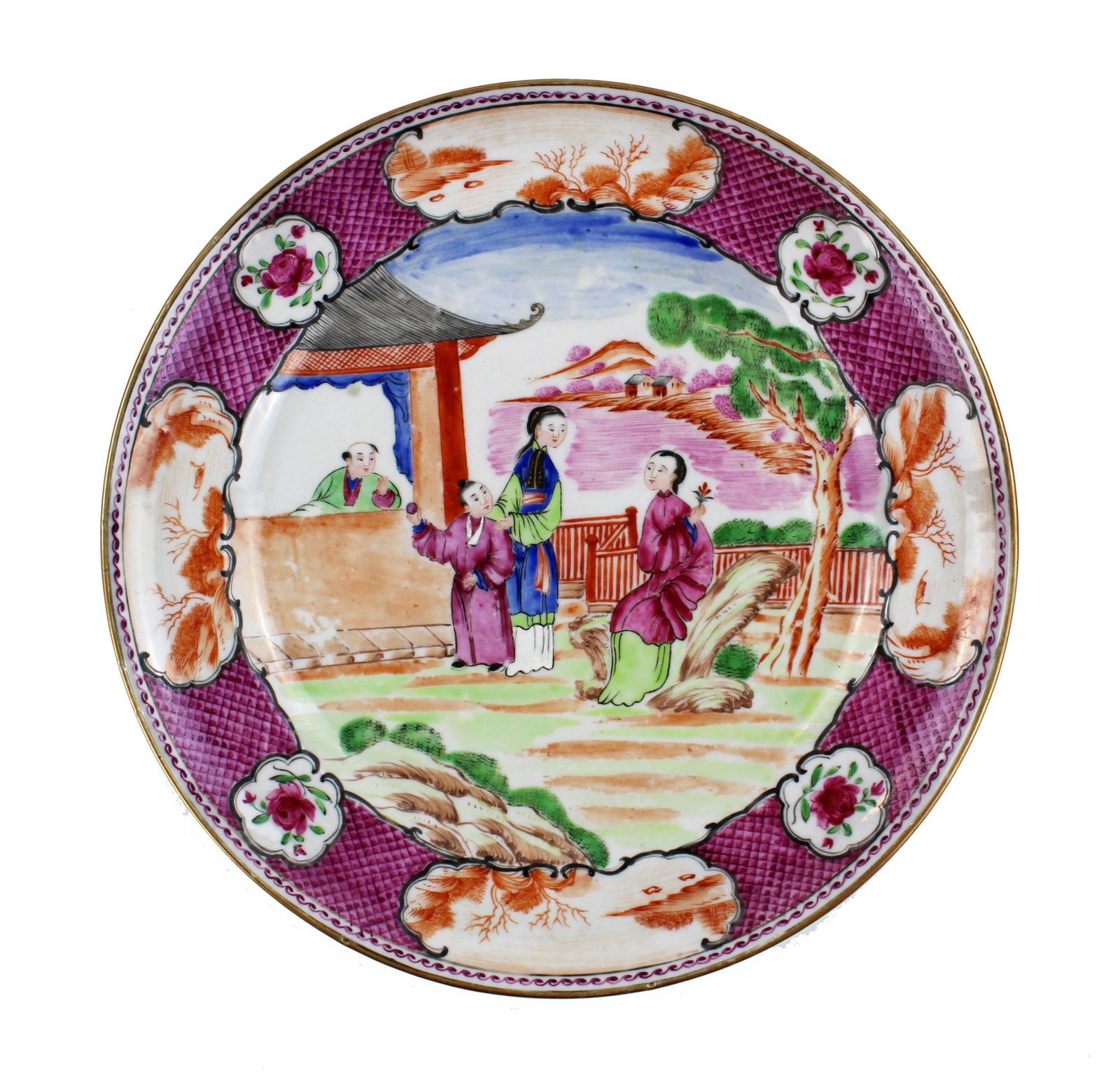 John D. Rockefeller Owned Chinese Export Famille Rose Dinner Plate, Ex-Great Grandson Rodman: John D. Rockefellern.p., mid-19th centuryJohn D. Rockefeller Owned Chinese Export Famille Rose Dinner Plate, Ex-Great Grandson RodmanTablewareA rare and lovely Chinese Export Famille Rose dinner plate