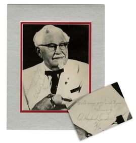 Colonel Sanders Signed Uninscribed Photograph, Ready For Display