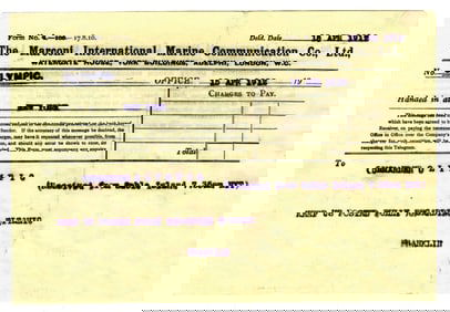 Titanic Disaster R.M.S Olympic Marconi Telegraph