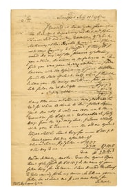 British Loyalist Thomas Flucker ALS Regarding Finances Nine Years Before Fleeing Boston in 1776