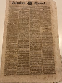 Funeral of John Paul Jones 1792 Boston Newspaper