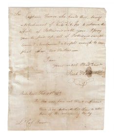 Rev. War Major Platt Sends Letter to Lt. Col. Aaron Burr on Troop Movements, Possibly Contains Code!