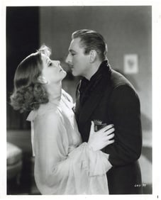 Beautiful Greta Garbo and John Barrymore Vintage Photo