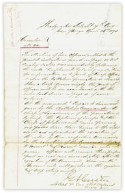 George A. Custer Signed Unique 7th Calvary Orders For Horses and Formations