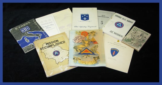 Archive owned by Lieutenant General Geoffrey Keyes of rare limited printing World War II booklets