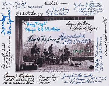 Superb "Band of Brothers" Photo Signed by 18 Members of "Easy Company," with PSA Authentication