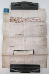 Victoria I Boldly Signed & Beautifully Illuminated "Queens Warrant" Related to Penal Servitude