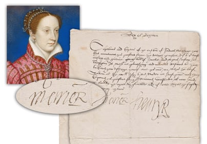 Mary, Queen of Scots Signed Letter, 1565