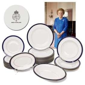 Margaret Thatcher Personally Owned Porcelain China Set, 27 Pieces!