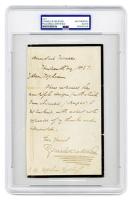 Charles Dickens PSA Certified ALS Addressed to Guild Troupe Member & Artist, Possibly Related to