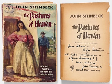John Steinbeck Signed Presentation Copy of "The Pastures of Heaven"