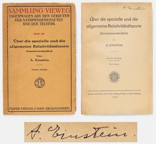 Albert Einstein Signed Booklet Exploring Relativity! "On the Special and General Theory of
