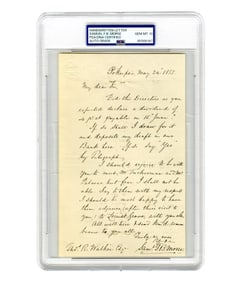 Samuel F. B. Morse Writes His Cousin Re: Banking & Fellow Artists Gem Mint 10!