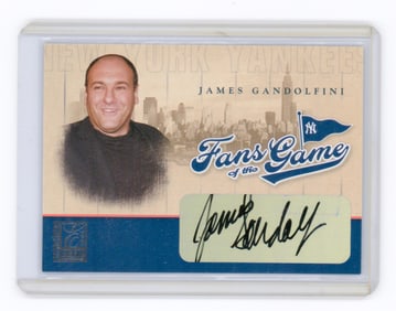 James Gandolfini "Tony Soprano" Signed Yankees Card