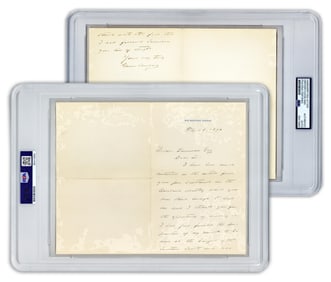 Grover Cleveland PSA ALS Re: 1890 Address Before Southern Expats In NYC Where He Said "Washington