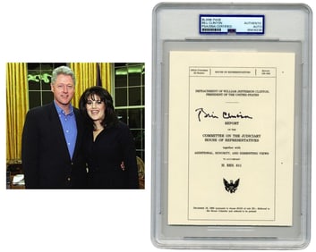 Bill Clinton Impeachment Signed House Report Typescript