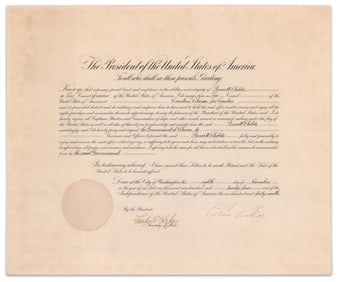 Calvin Coolidge DS Appointing Vice Consul to China