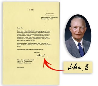 Dwight D. Eisenhower TLS the Year He Addressed the Republican National Convention