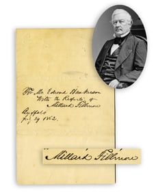 Millard Fillmore Boldly Signed Note