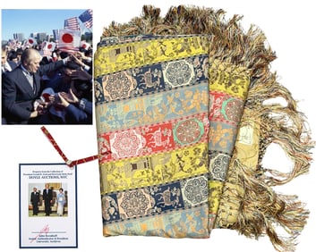 Gerald Ford's Tatsumura Shawl. Ex Ford Estate