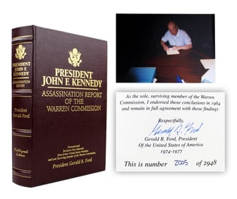 Gerald Ford Signed Ltd. Ed. "Assassination Report Of The Warren Commission"