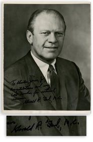 Gerald Ford Early Signed Photograph