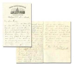 James Garfield Re: Post Civil War Rapid Restoration of the South